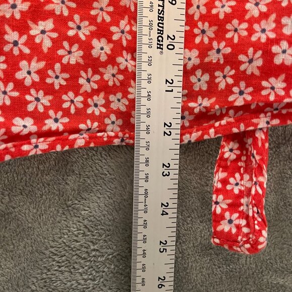 Old Navy Women Classic Bloomcore Ditzy Floral Retro Linen Cotton Button Shirt L - Picture 10 of 12